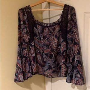 Women’s paisley blue shirt